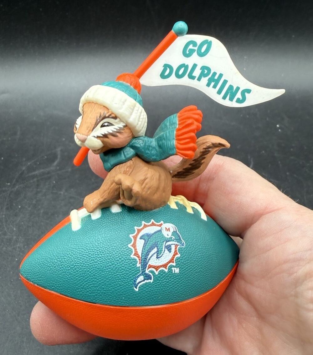VTG Hallmark Christmas Ornament Miami Dolphins 1999 NFL Collection No Box -LO32